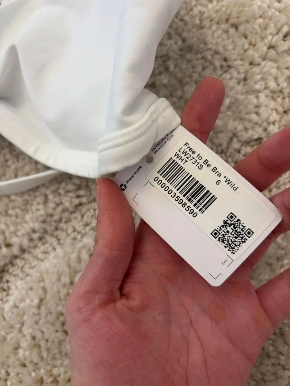 lululemon athletica White Strappy Back Sports Bra - Picture 3 of 6